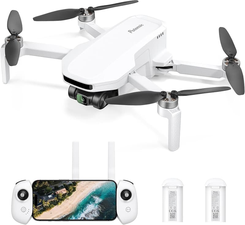 Entry-Level Potensic ATOM LT GPS Drone with 2 Batteries, EIS 2.5K Camera