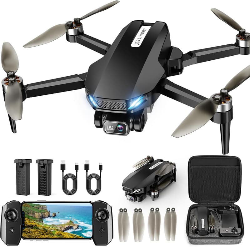 2K HD GPS Drone with Camera for Adults, Foldable Quadcopter
