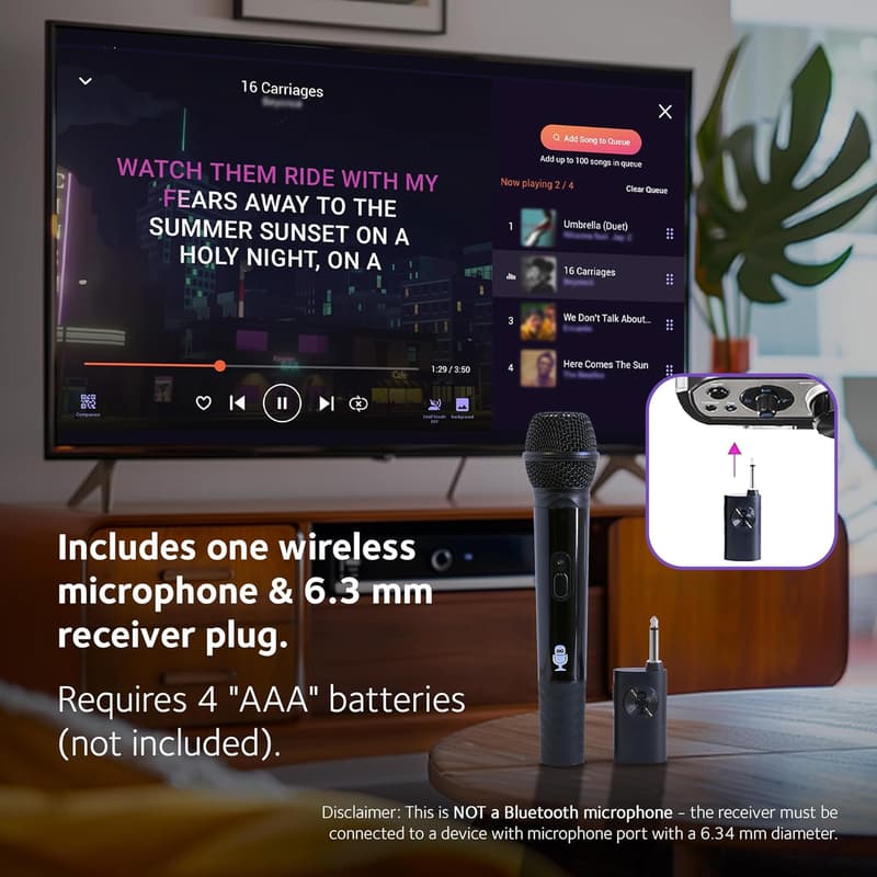 Portable Wireless Microphone - Premium UHF Mic for Events
