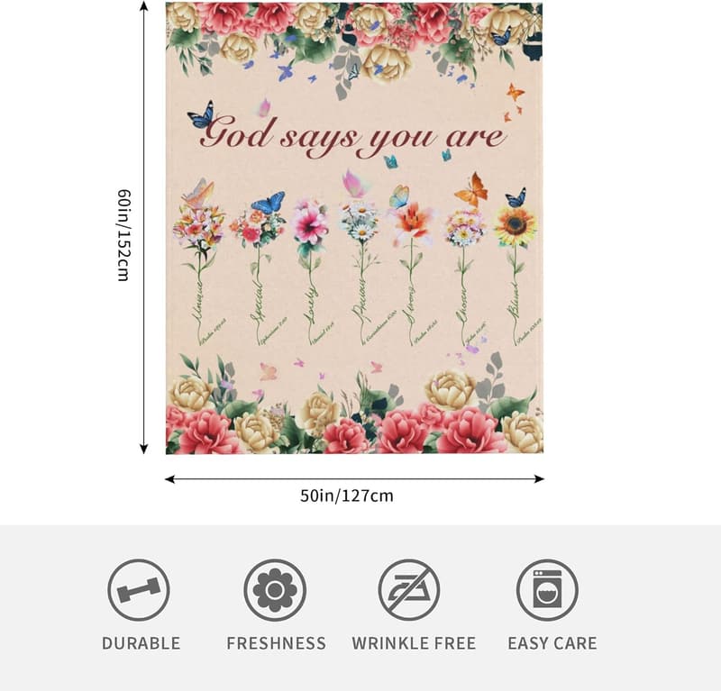 Unique Bible Blanket Gift for Women's Birthday (60
