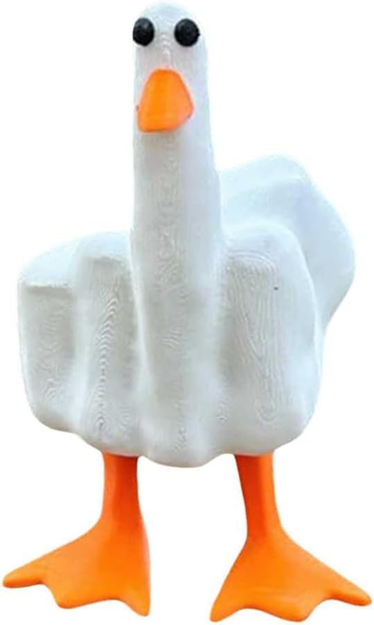 Funny Middle Finger Resin Garden Statue - Office Desk Decor
