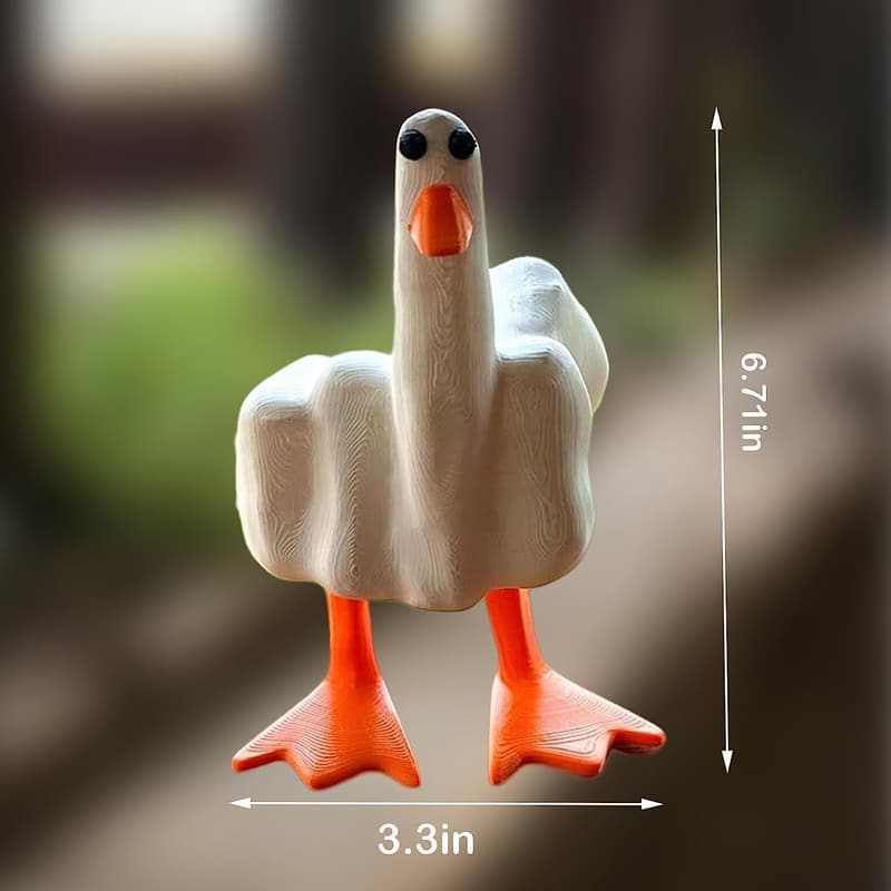 Funny Middle Finger Resin Garden Statue - Office Desk Decor