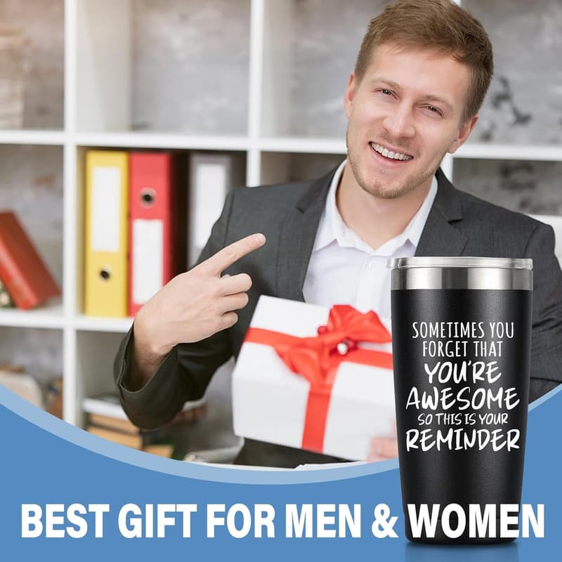 Motivational 20oz Black Tumbler - Gift for Men