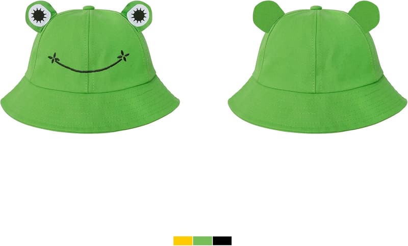 Cotton Frog Bucket Hat for Adults and Teens