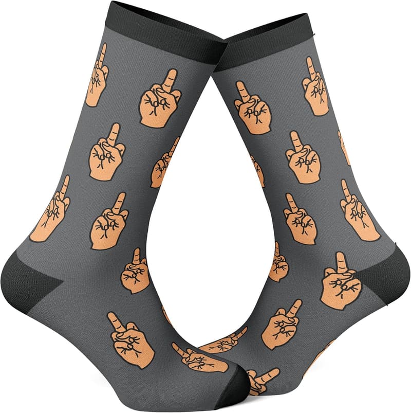 Funny Sarcastic Crew Socks for Adults