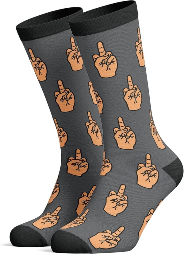 Funny Sarcastic Crew Socks for Adults