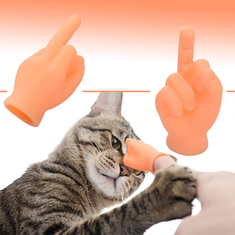 Cute Mini Hand Puppets - 10 Pcs Rubber Finger Sign Set