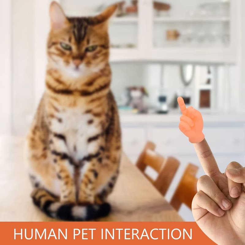 Cute Mini Hand Puppets - 10 Pcs Rubber Finger Sign Set