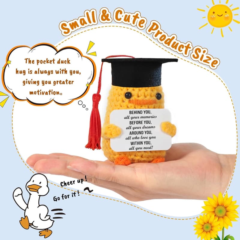 2025 Graduation Gift - Funny Handmade Knitted Crochet Duck