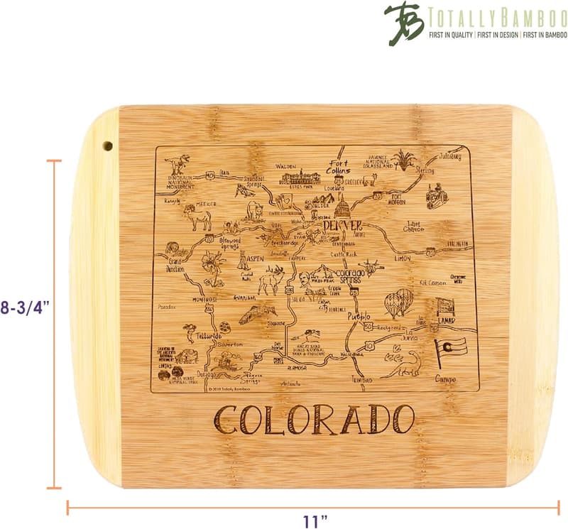 Colorado State Bamboo Cutting Board, 11