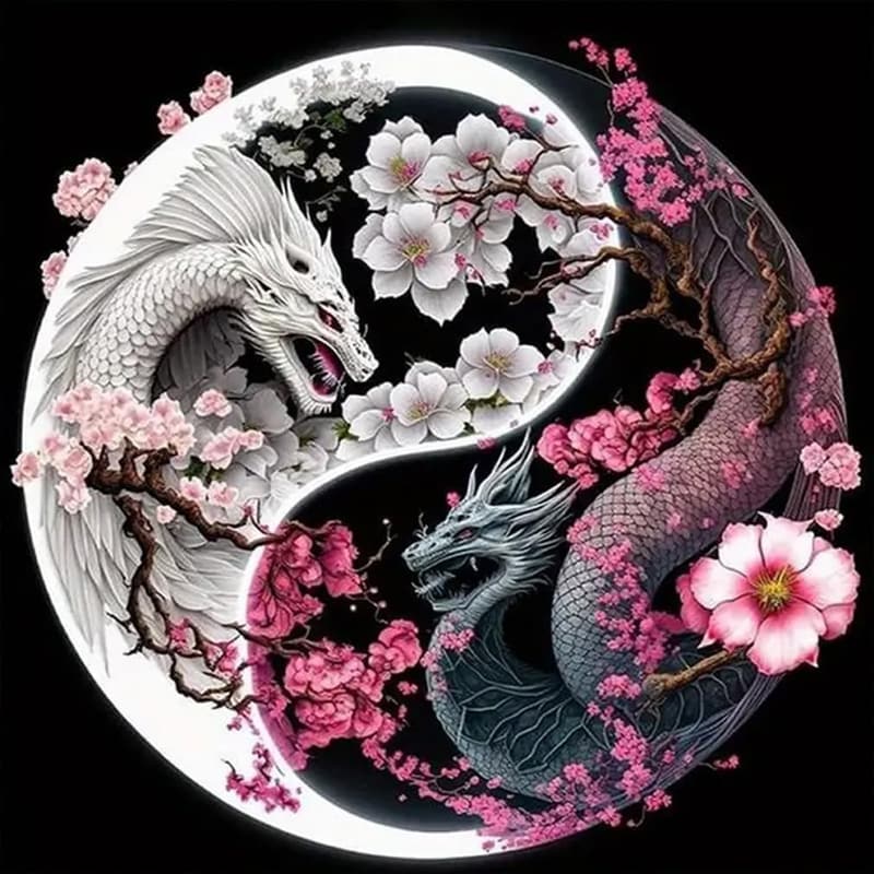 Taichi Dragon 5D Diamond Painting Kit for Home Decor 12x12