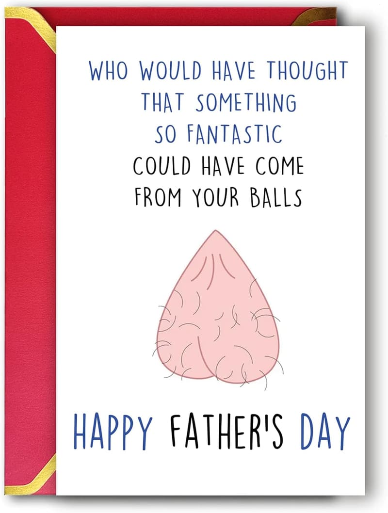 Funny Father's Day Card for New Dads - Rude Gift from Kids