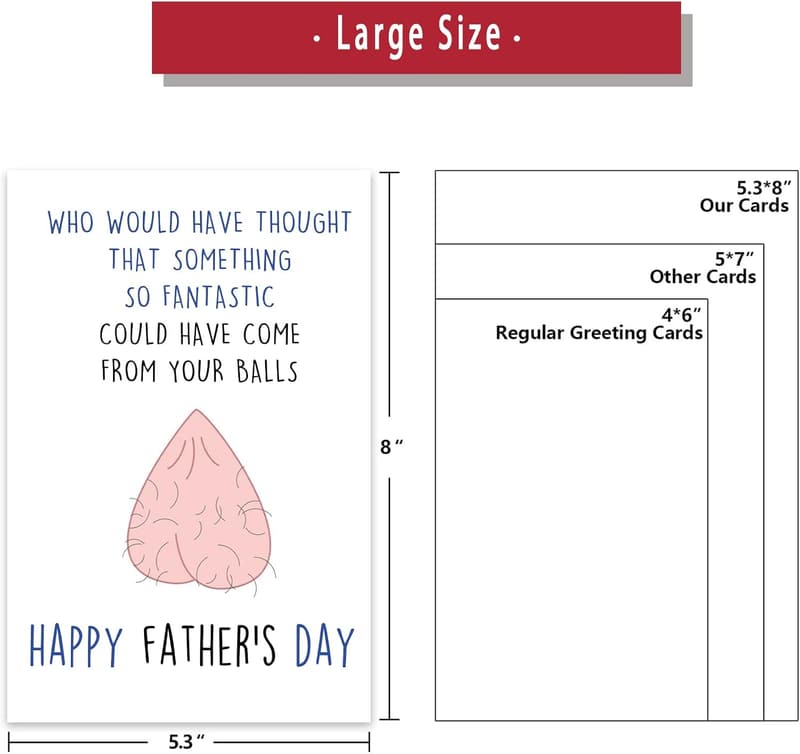 Funny Father's Day Card for New Dads - Rude Gift from Kids