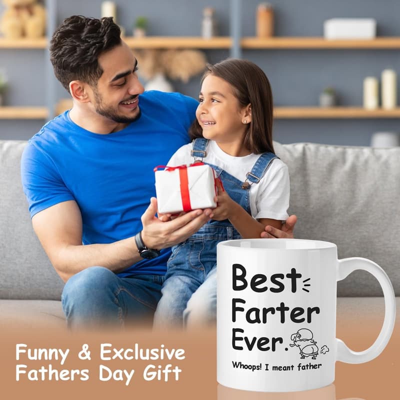 Funny Father's Day Coffee Mug for Dad - 11oz Novel Design