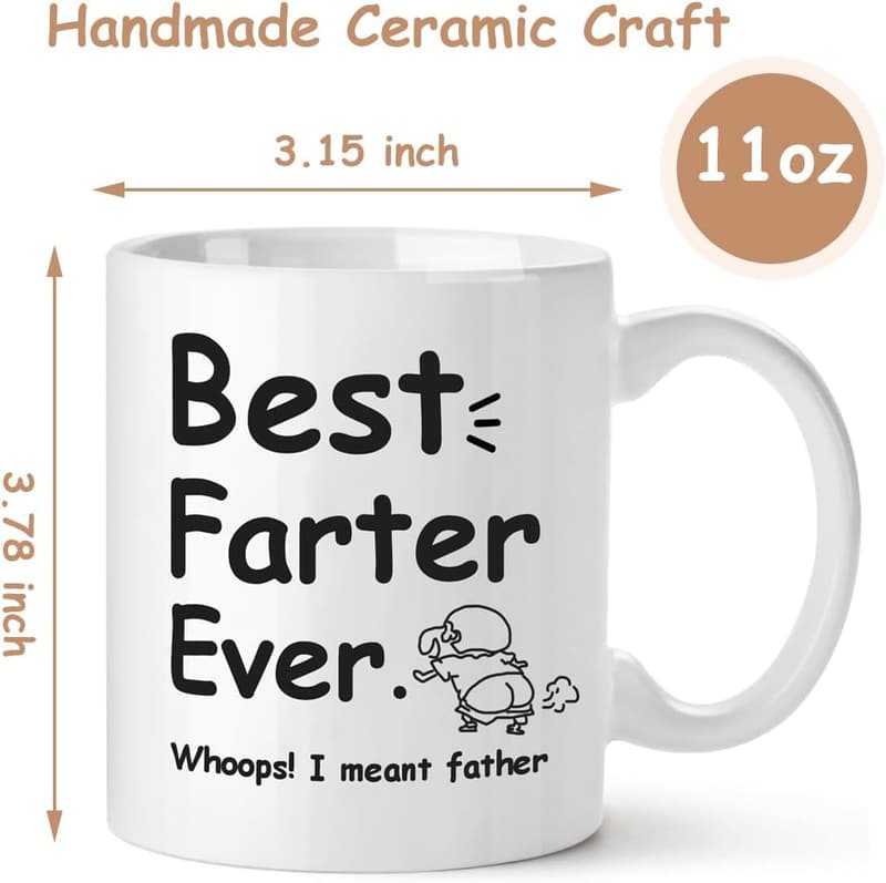 Funny Father's Day Coffee Mug for Dad - 11oz Novel Design