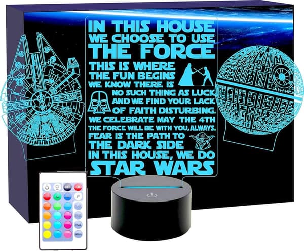 Millennium Falcon Lamp Decor - Unique Gift for Star Wars Fans