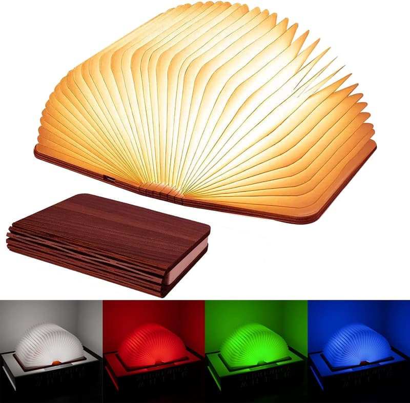 5-Color Folding Book Lamp for Desk & Room Decor Gift