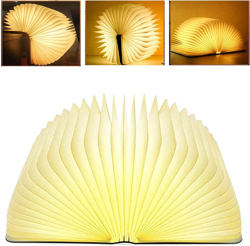 Folding LED Mood Lamp - Rechargeable Novelty Light for Home Decor