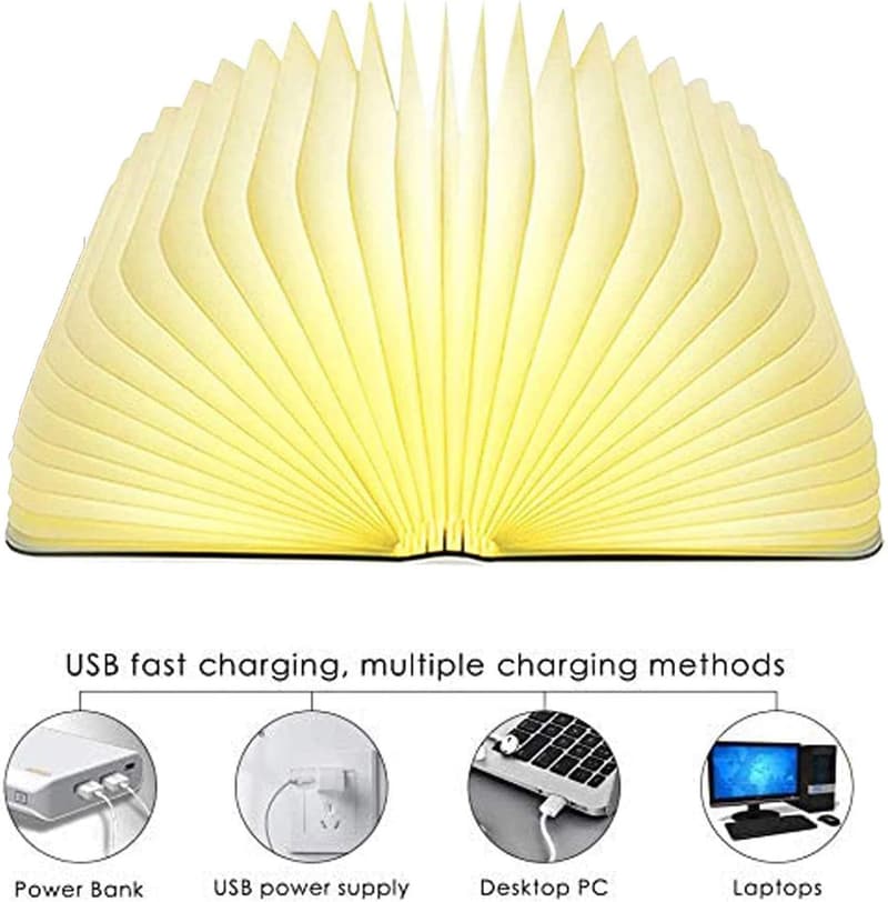 Folding LED Mood Lamp - Rechargeable Novelty Light for Home Decor