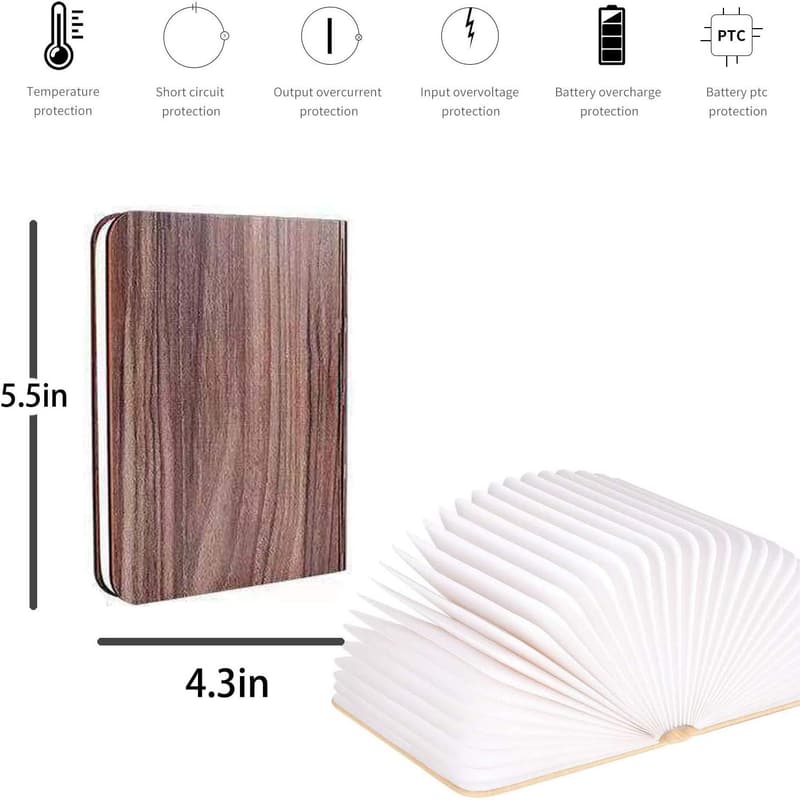 Folding LED Mood Lamp - Rechargeable Novelty Light for Home Decor