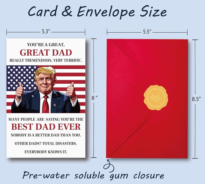 Funny Trump Card for Father's Day or Birthday - Hilarious Dad Gift