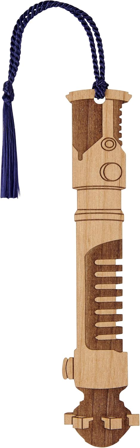 Laser Engraved OBI Wan Kenobi Lightsaber Bookmark with Tassel