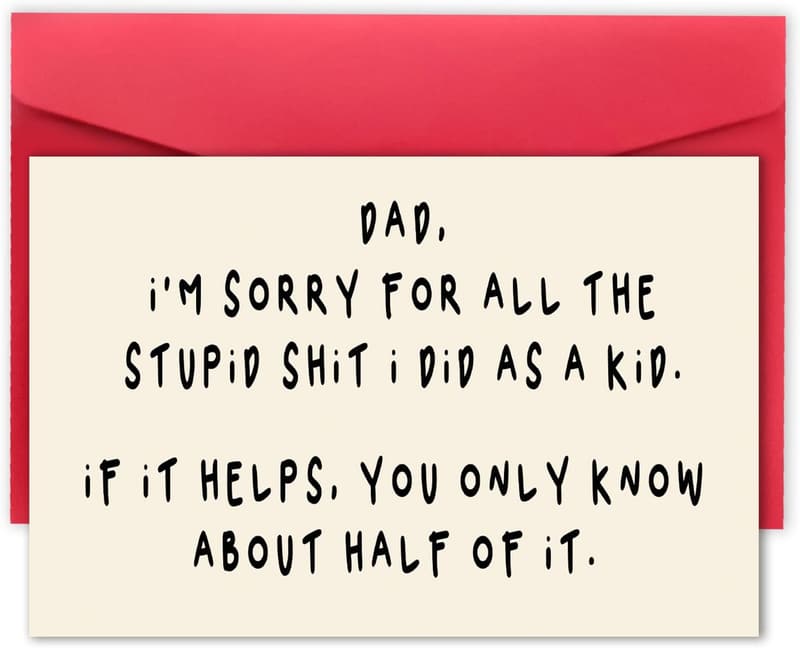 Hilarious Father's Day Card for Dad from Kids