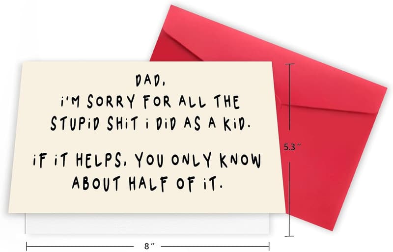 Hilarious Father's Day Card for Dad from Kids