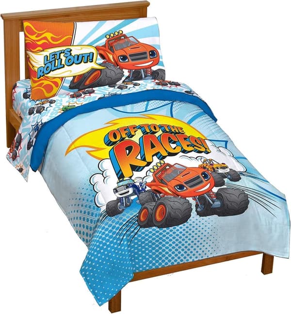 Blaze and the Monster Machines Toddler Bed Set - 4 Piece Microfiber