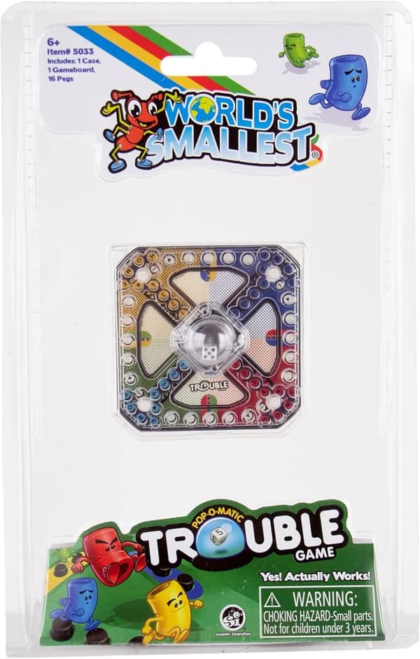 World's Smallest Trouble Game with Storage Case
