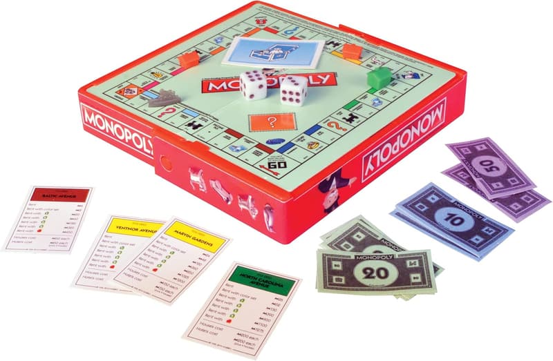 Miniature Board Games Set of 4: Scrabble, Monopoly, Operation, Candy Land