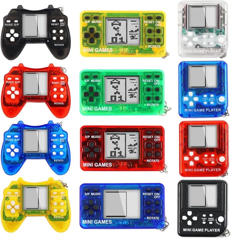 Mini Video Game Keychains - Arcade Party Favors for Kids