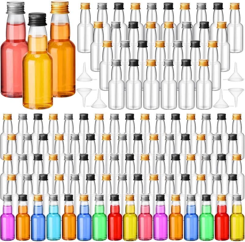 Mini Liquor Bottles for Party Favors – 120 Pcs (2 oz)