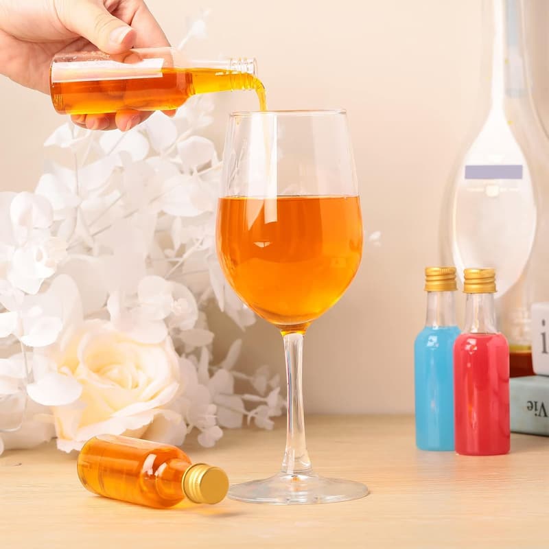 100 Pcs Mini Plastic Liquor Bottles Set for Parties
