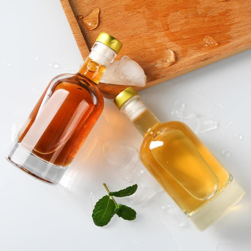 Empty Mini Vodka Bottles (3 oz, 12 Pack) with T-Top Caps