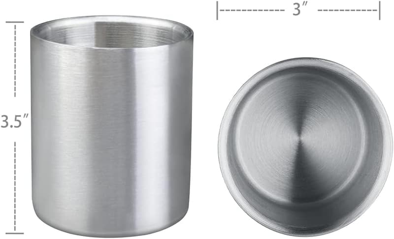 Stainless Steel Double-Walled Whiskey Glass Set for Men