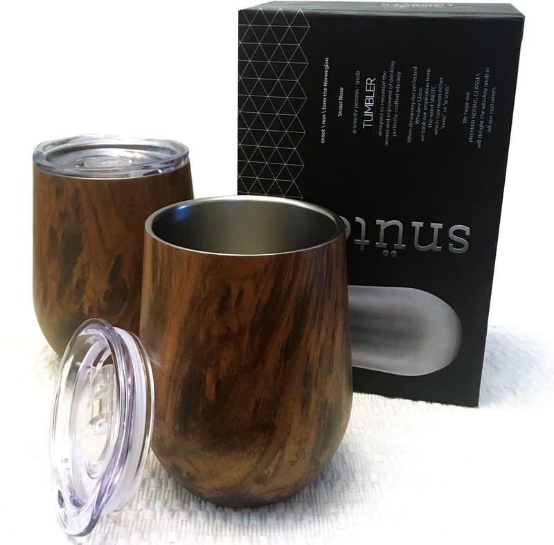 Insulated Stainless Steel Whiskey Glasses - 12 oz (Pack of 2)