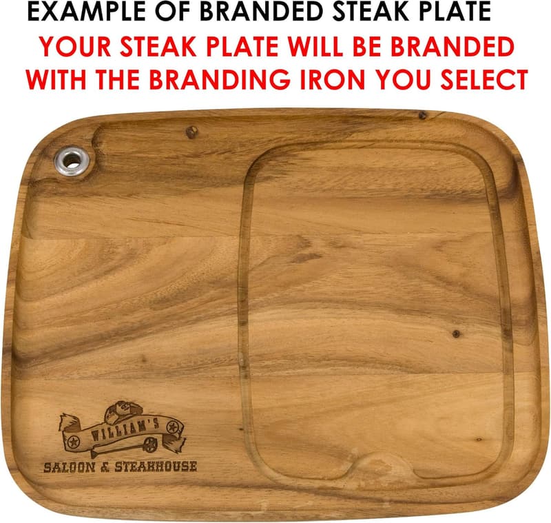 Letter R Branding Iron for Steak, Buns, Wood & Leather