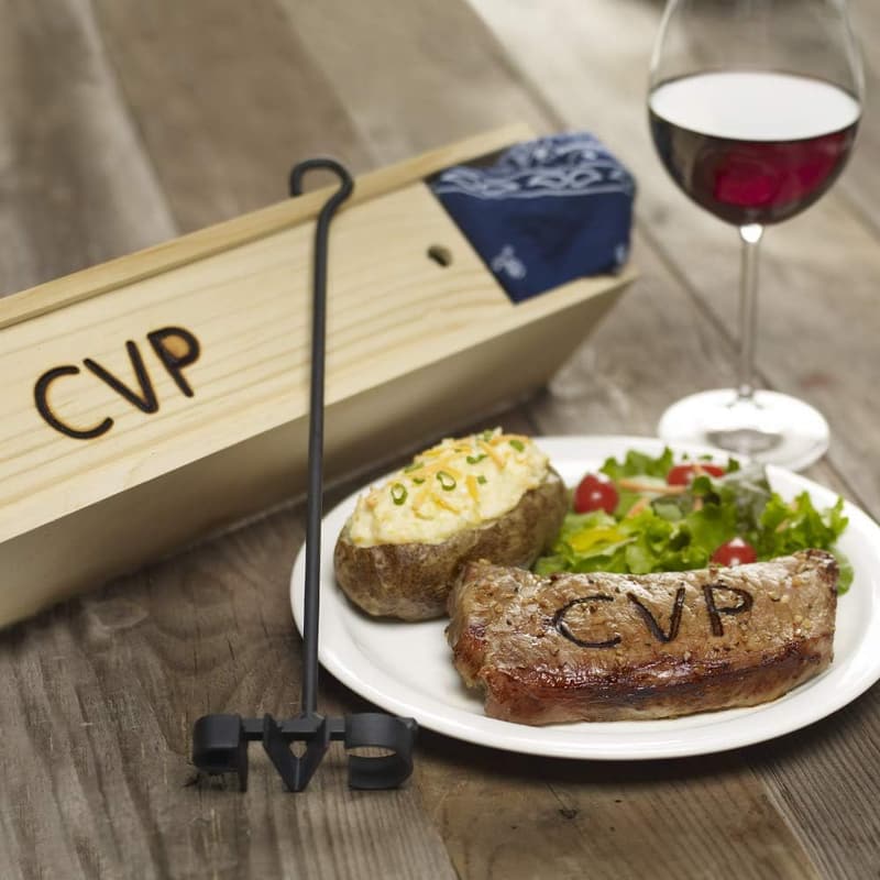 Classic Monogram BBQ Branding Iron for Steak and Buns