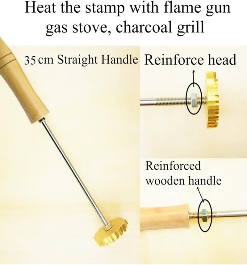 Personalized Wood Branding Iron for Weddings and Parties