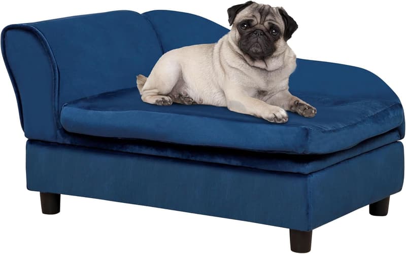 Luxury Dog Sofa Bed with Hidden Storage for Small Breeds