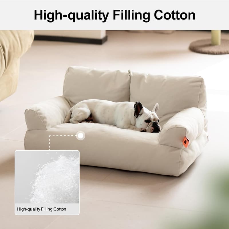 Medium Pet Sofa Bed with Washable Cover - Grey