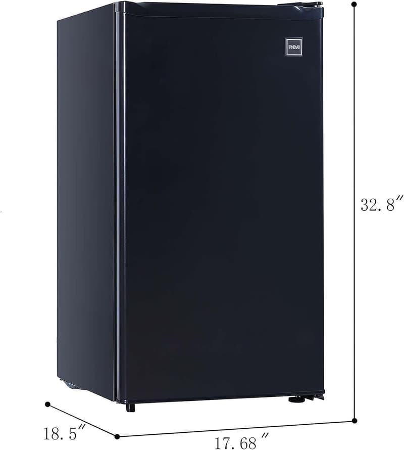 3.2 CU.FT Mini Refrigerator with Freezer - Black
