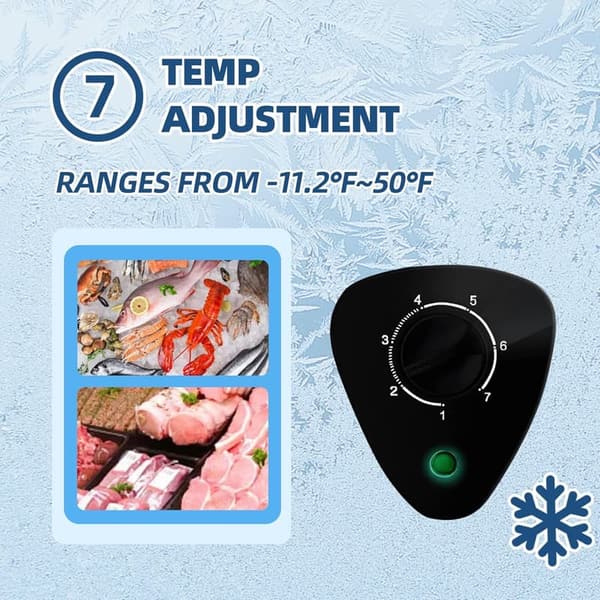 3.5 cu.ft Mini Chest Freezer with Adjustable Temperature