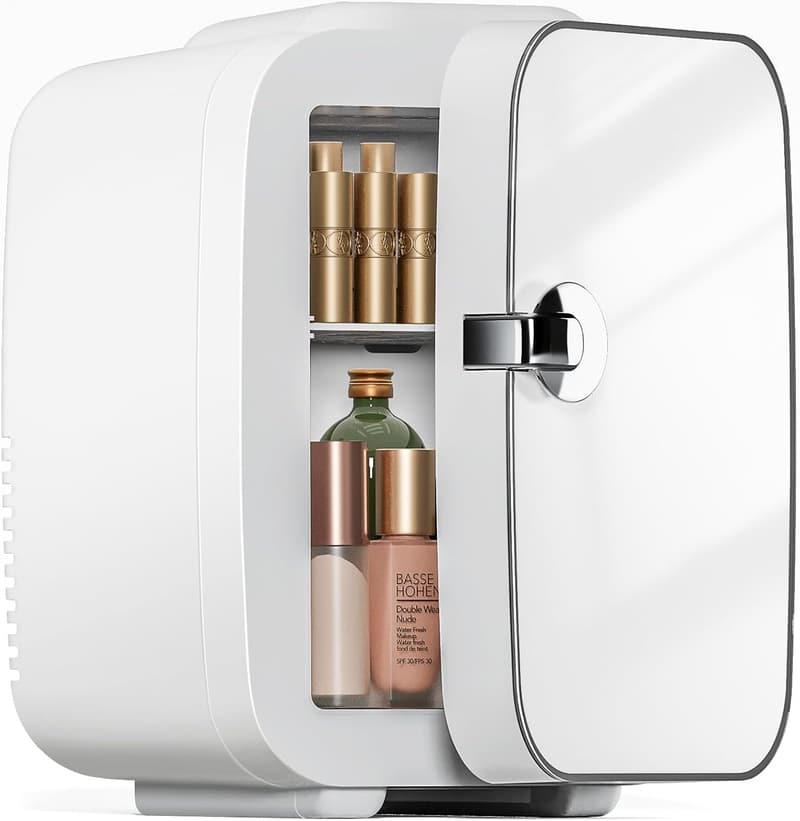 Portable 4L Mini Fridge for Skincare, Food & Drinks - White