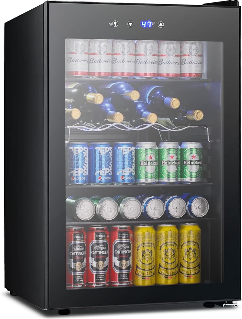 Freestanding 37-Bottle Wine Fridge with Smart Temperature Control