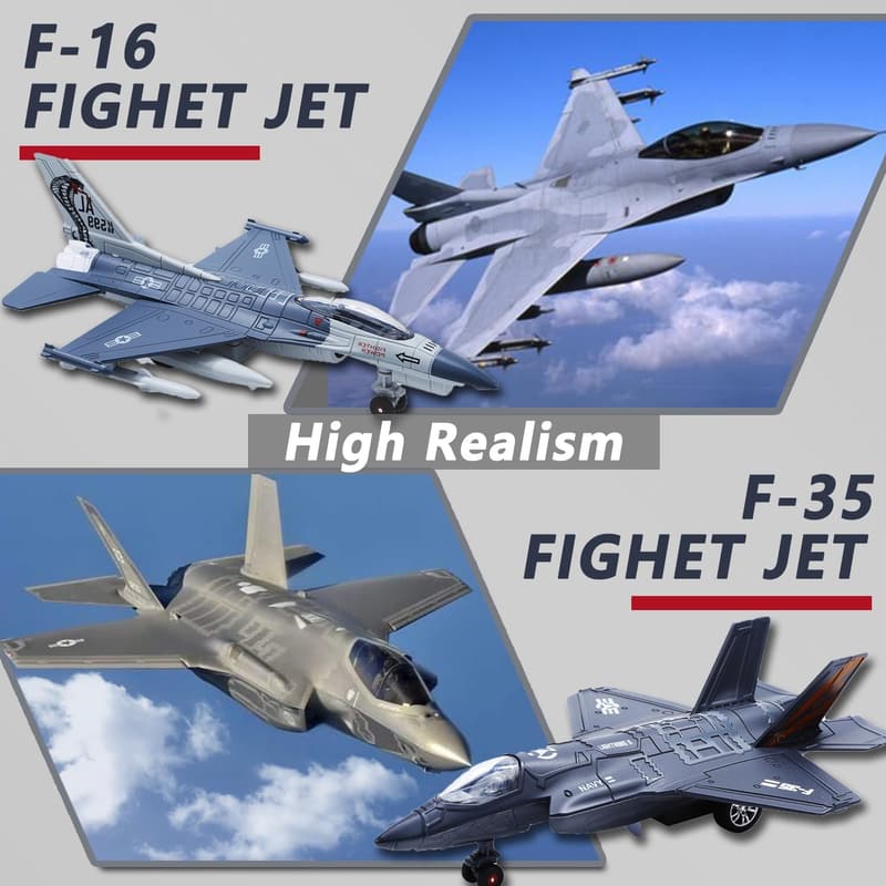 Military Toy Airplane Model with Sound & Light - Birthday Gift for Kids