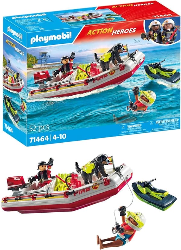 Playmobil Fireboat with Aqua Scooter Set