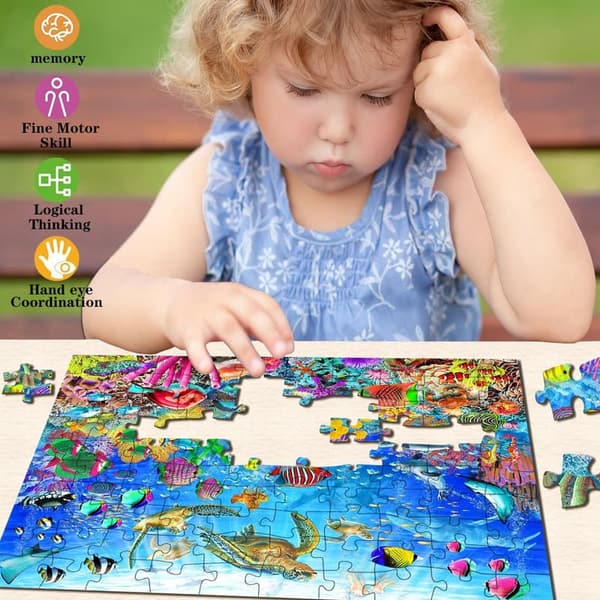 Underwater World 100-Piece Puzzle for Kids Ages 4-6