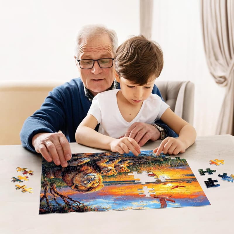 Educational Jigsaw Puzzles for Kids (Ages 4-10) - 4-Pack